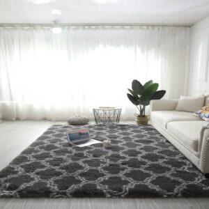 Tie-Dye Gradient Color Printed Silk Wool Carpet