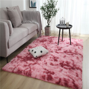 Tie-Dye Gradient Color Printed Silk Wool Carpet