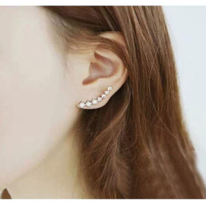 925 Sterling Silver Ear-sticking Ear Hook Studs
