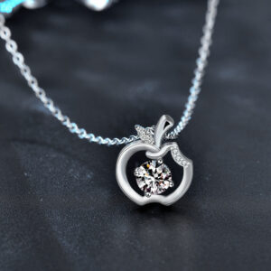 Pure Silver Collarbone Moissanite Pendant