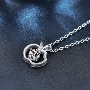 Pure Silver Collarbone Moissanite Pendant