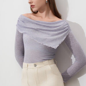 Women's Off-shoulder Long-sleeved T-shirt