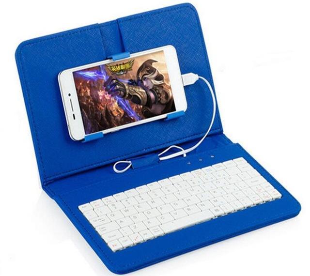 Ultra-Thin Mobile Phone Bluetooth Keyboard Leather Case - Image 4