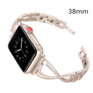 Compatible with Apple, Women Watch Band For Watch Bands 38mm 42mm Diamond Stainless Steel Bracelet For Iwatch Series 3 2 1 Bracelet
