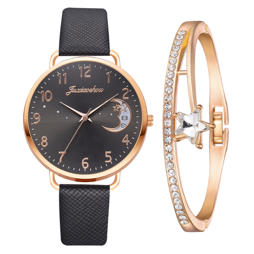 Lovely Moon Pattern Quartz Watch for Women With Strap Dial Ladies Wristwatch Montre Femme Relogio Feminino Reloj Mujer Drop Ship - Image 7