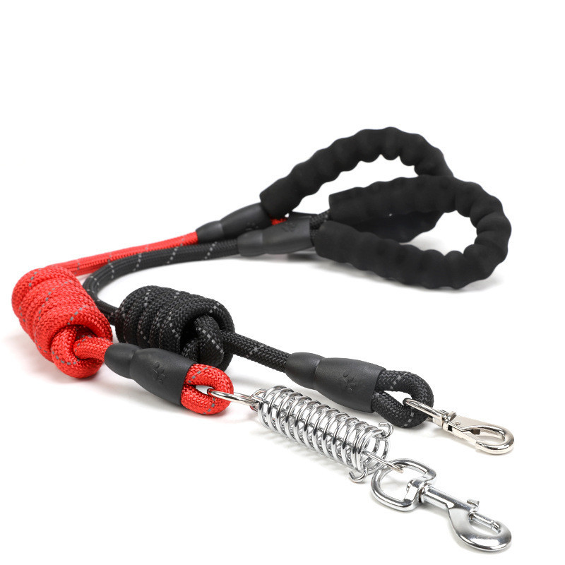 Dog Leash EVA Nylon Reflective Spring Anti- Wash Leash Strong Durable Round Rope Pet Outdoor Products - Image 2