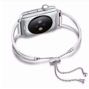 Compatible with Apple, Watch Bands Adjustable Stainless Steel Strap / iWatch series 3 2 1 (38mm/42mm)