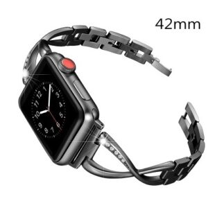 Compatible with Apple, Women Watch Band For Watch Bands 38mm 42mm Diamond Stainless Steel Bracelet For Iwatch Series 3 2 1 Bracelet