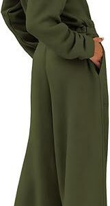 European And American Fashion Sports And Leisure Long Sleeve Solid Color Backless Sweater Jumpsuit Suit Women