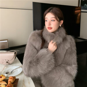 Fashion Fur Integrated Long Sleeve Women