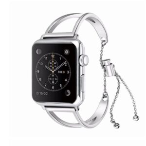Compatible with Apple, Watch Bands Adjustable Stainless Steel Strap / iWatch series 3 2 1 (38mm/42mm)