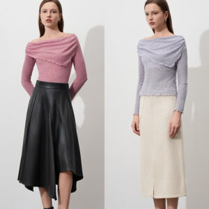 Women's Off-shoulder Long-sleeved T-shirt