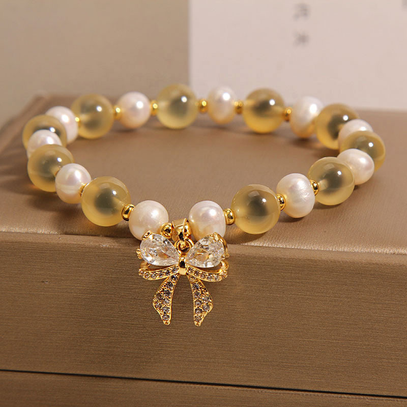 Natural Blue Sugar Heart Agate Bracelet For Women Light Luxury - Image 5