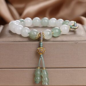 Chinese Handmade Natural Stone Color Beaded Bracelet
