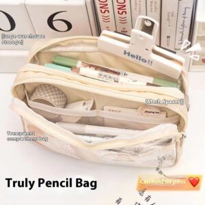 Transparent Large Capacity Pencil Case