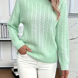 Ins Twist Round Neck Pullover Sweater Fashion Solid Color Long-sleeved Knitted Top For Women