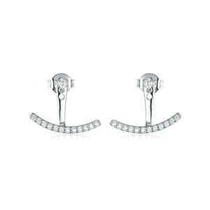 Earrings Simple Special-interest Design French Diamond-embedded Smile Earrings