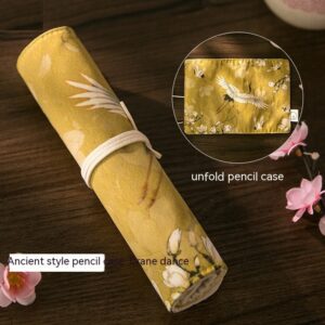 Ancient Style Pencil Case Palace Culture Aesthetic Artistic Flowers And Birds Pencil Case