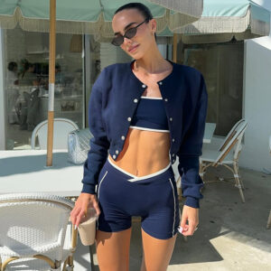 Fashion Casual Cardigan Hidden Hook Midriff-baring Long Sleeve Coat