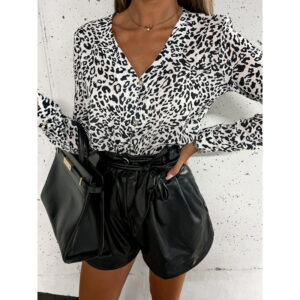 Products In Stock Shirt Leopard Print Long Sleeve