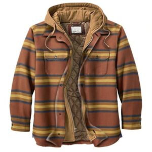 Thickened Cotton Padded Plaid Long Sleeve Loose Hooded Jacket