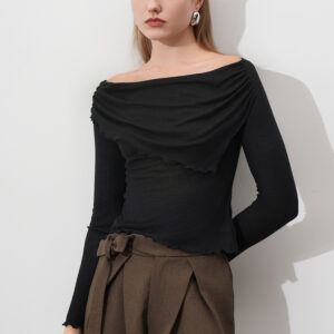 Women's Off-shoulder Long-sleeved T-shirt