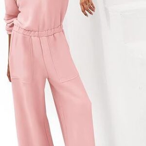 European And American Fashion Sports And Leisure Long Sleeve Solid Color Backless Sweater Jumpsuit Suit Women