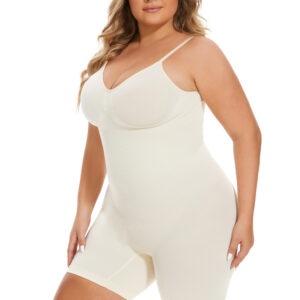 Simple Waist Fitted Belly Contracting And Hip Lifting Exposed Back Beauty Back Boxer Jumpsuit